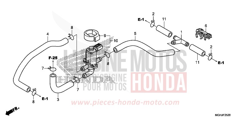 VALVE COMMANDE INJECTION D'AIR de VFR1200X "Crosstourer" Méca PEARL GLARE WHITE (NHB53) 2018
